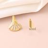 Stainless Steel Drip Oil Leaf Earrings - Fashionable and Versatile