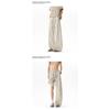 Vintage American Old Money Style Pleated Spliced Mens Summer Casual Long Pants