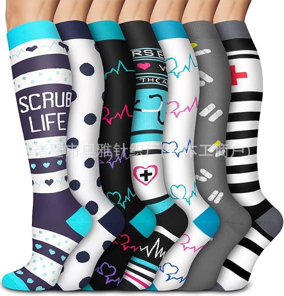 Cross-border Over-the-Knee Compression Yoga & Sport Socks Set