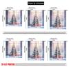2pcs 2D flat printing Merry Christmas Window Drapes Christmas trees and gifts Polyester Without Electricity Birthday Party for
