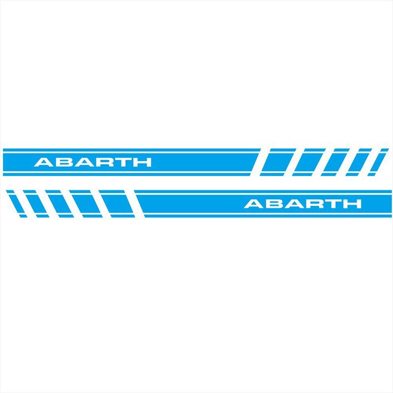 2pcs Car Door Side Stickers For FIAT Abarth 500 595 Long Sport Stripes Styling Vinyl Film Decor Decals Auto Tuning Accessories