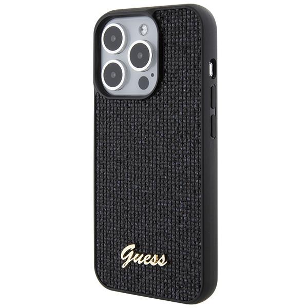 Guess Guhcp15Lpmsdgsk Iphone 15 Pro 6.1 Czarny/Black Hardcase Disco Metal Script