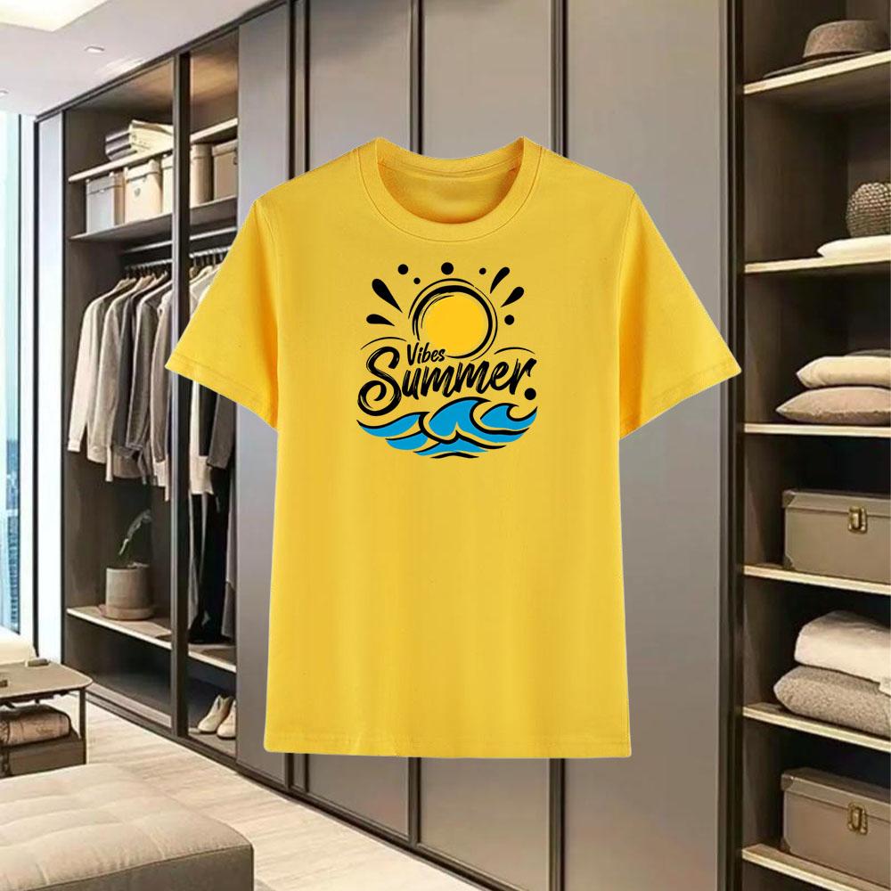 

Men s High-Quality 100% Cotton Short - Sleeve T - Shirt for Summer-Casual Comfortable Breathable and Versatile Crew - Neck Top 4XL