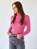 Womens  Casual Long Sleeve V Neck Chambray Blouse Top