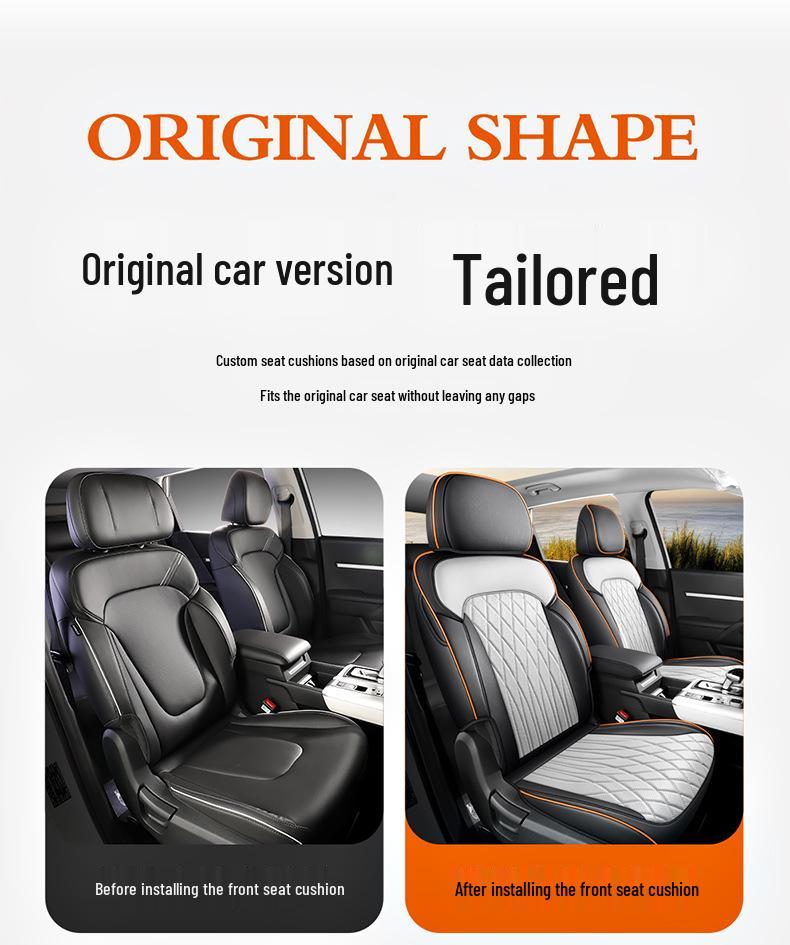 Modern MUFASA Universal Car Seat Cover, Full Coverage Leather, Fits 23 Models, Four Seasons Cushion.
