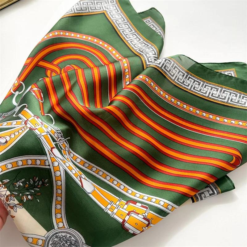 Spring Summer 70*70cm Silk Scarf Women Scarves hair Decorations Hairband Headband Neckerchief Foulard Square Scarf Bandana