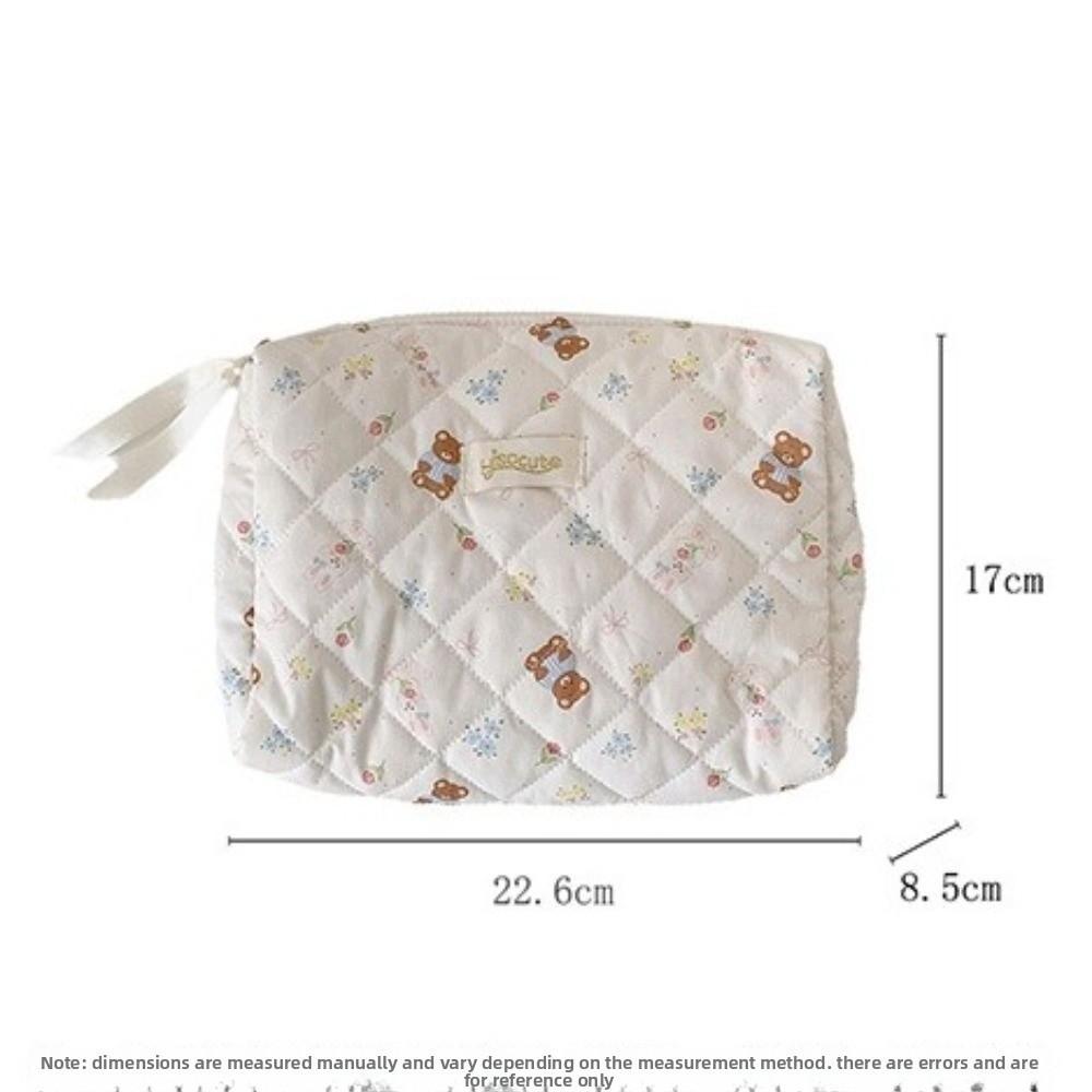 Cute Bear Cosmetic Bag Large Capacity Multi-function Makeup Lipstick Storage Bag Waterproof Travel Storage Pouch