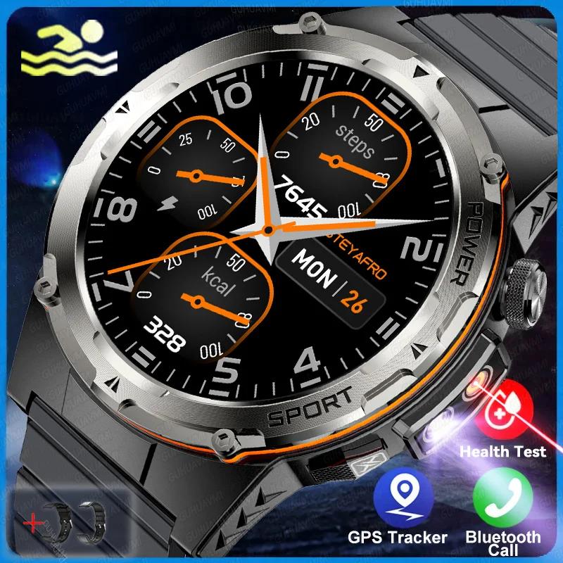 New Military GPS Smart Watches Men 3ATM Waterproof 24/7 Health 100+ Sport Modes Built-in NFC BT Call Smartwatch
