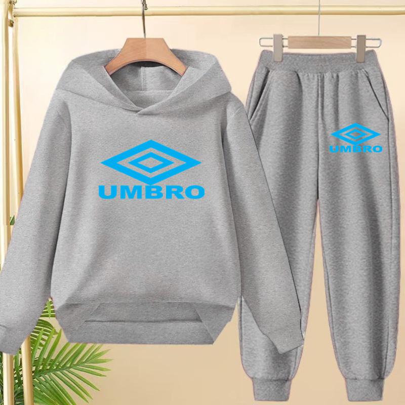 Kinderkleidung Buchstabe Marke Aufdruck Hoodie Pullover 3-12 Jahre Jacke Sweatshirt+Hose 2-teiliges Set Jungen Mädchen Freizeit Sport Jogginganzug