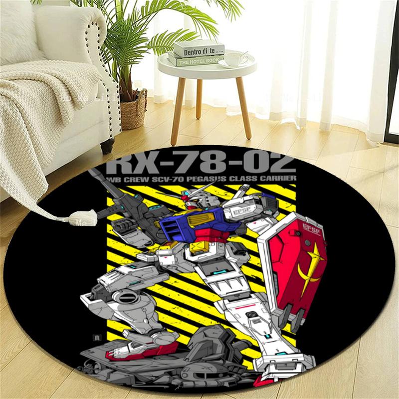Personalized Gundam Round Chair Office Rug - Perfect for Mat, Office Chair & More - Ideal Gift for Birthdays and Holidays