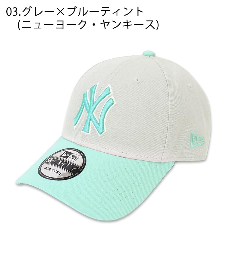 New Era 9FORTY MLB STYLISE Special Edition Gray x Blue Tint Cap, 03. (NY)