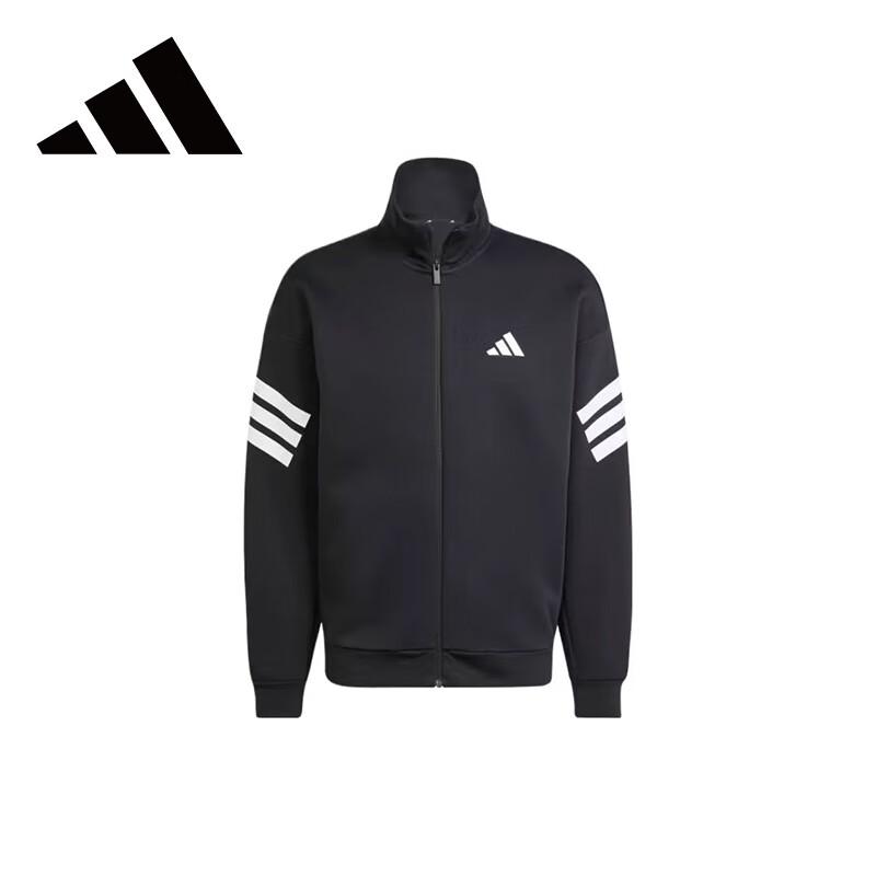 Adidas Men s 3-Stripes Stand Collar Jacket L