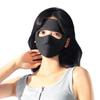 Solid Color Sun Protection Face Cover Elastic Face Gini Mask Summer Ice Silk Mask  Women/Girls