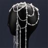 Pearls Tassels Hairpiece Elegant Weddings Headdress Original Handmade Headwear for Weddings and Parties