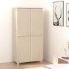 Wardrobe - vidaXL - HAMAR - Solid Pine Wood - 2 Doors - 2 Drawers - Honey Brown