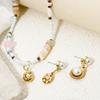 1 Piece 304 Stainless Steel Charms 18K Gold Plated Shell Acrylic Imitation Pearl Small Pendants DIY Necklace Women Findings