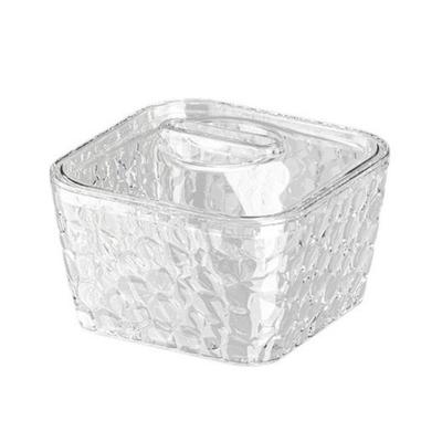 Transparent Desktop Storage Box Silver Plated Large Capacity Hair Jewelry Case Plastic with Lid Jewelry Organizer Box Hairpin