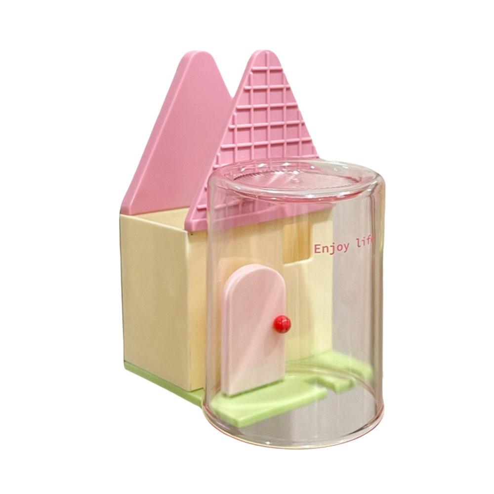 Draining Toothpaste Storage Rack Self-adhesive Toothbrush Dispenser with Cup  Bathroom