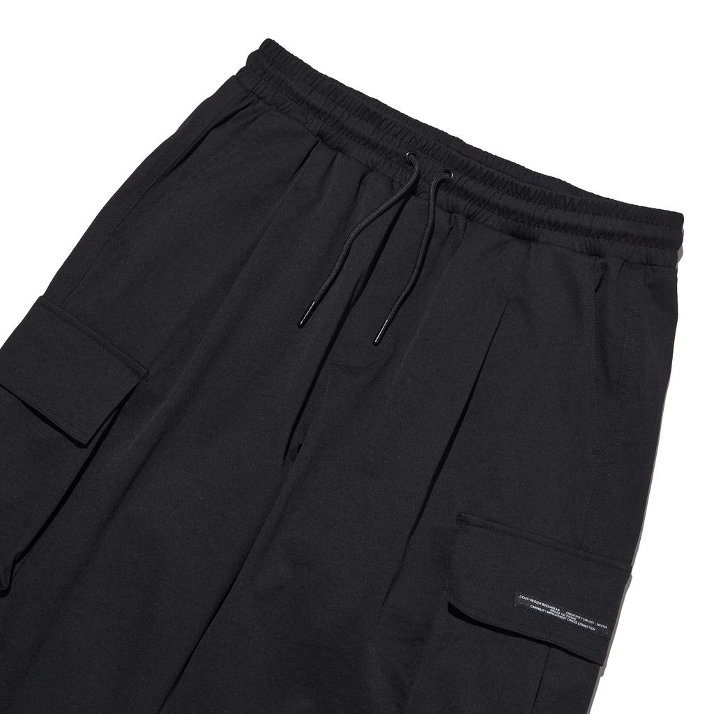 INTERCREW [24Ss] Single-Pleat Semi-Wide Cargo Pants Black Ity1Pl01Abk