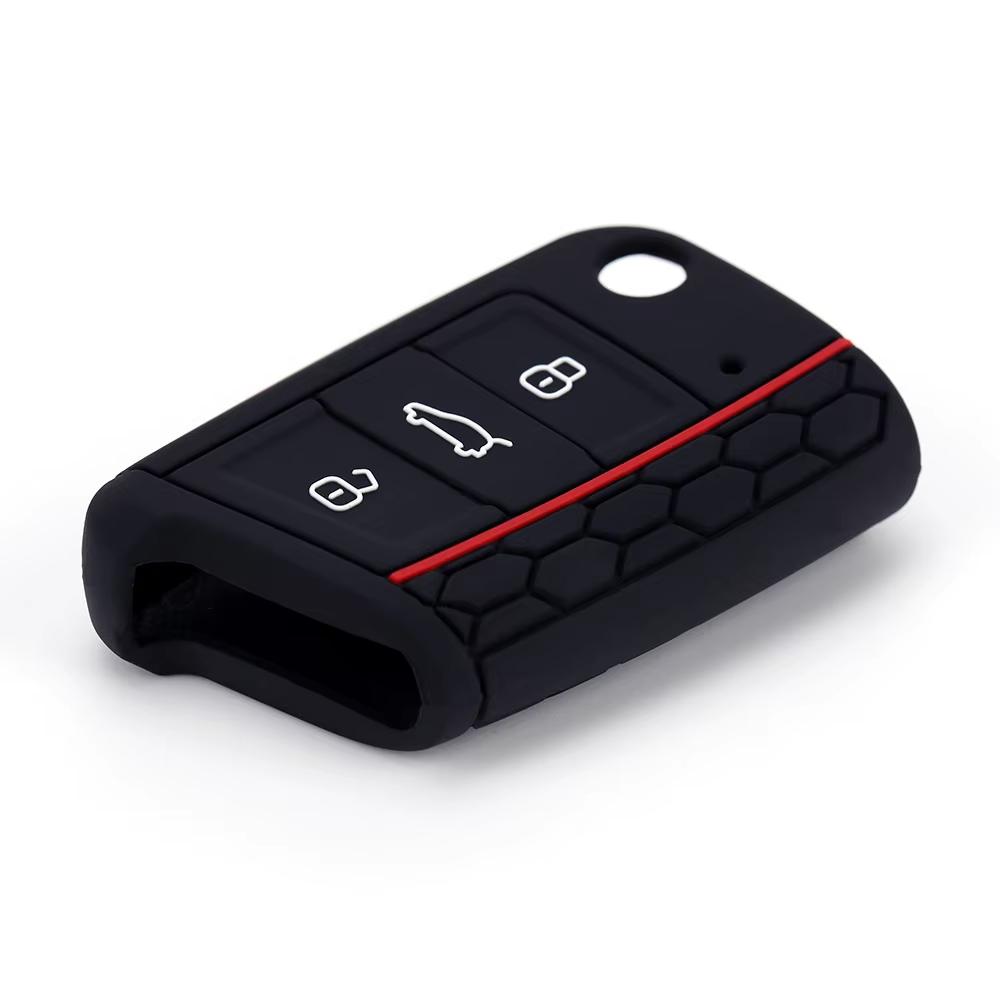 Car Key Cover Case Silicone Shell For VW Golf 7 MK7 VII Tiguan Polo Skoda Octavia A7 Kodiaq Seat Ateca Leon