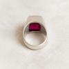 Pink Tourmaline Signet Ring: 925 Sterling Silver Cushion Cut Handcrafted Gemstone Jewelry