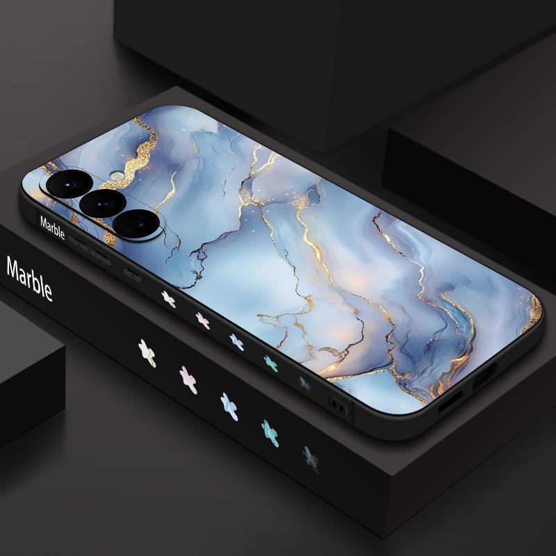Watercolor Marble Case For Samsung Galaxy S26 S25 Ultra S24 S23 S22 Plus S21 FE A15 A16 A17 A35 A36 A54 A55 A56 5G Soft Cover