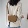 Solid Bag Retro Color Saddle High Quality Leather Shoulder Bags For Women 2024 New Simple Ladies Crossbody Bag Designer Handbags