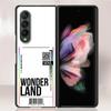 Zfold4 Case For Samsung Galaxy Z Fold3 Z Fold 3 5G Hard Slim Ultra-thin Shell Fly Ticket AIR Tickets Travel Label Country