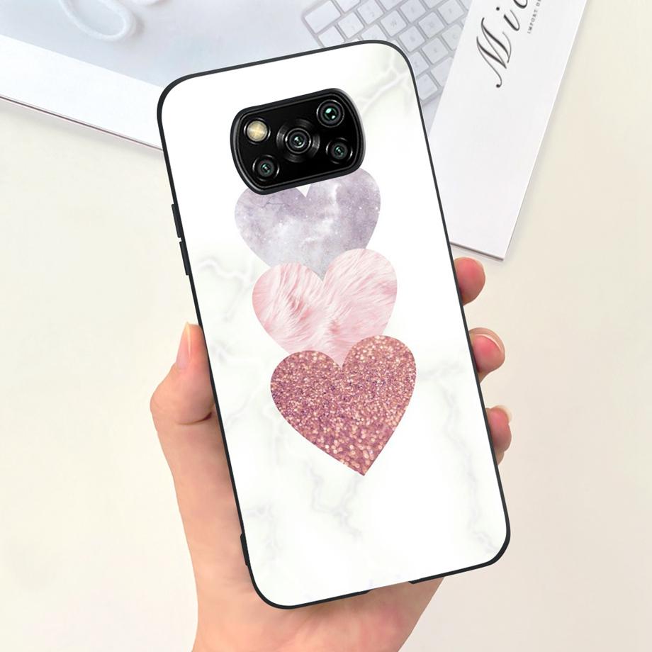 Pro Xiaomi Poco X3 Pro Pouzdro Poco X3 NFC Kryt Květina Roztomilý Kočka Malba Nárazník Skořápka Na PocoX3 X3Pro x3nfc Měkký Luxusní Silikon
