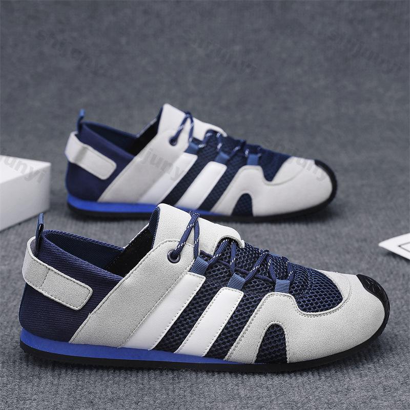 

Fashion Summer 2025 New Niche Designed Fashion Trend Casual Low Top Sports Single Shoes Versatile Mesh Breathable Slip on Flat Sneakers 39 серый