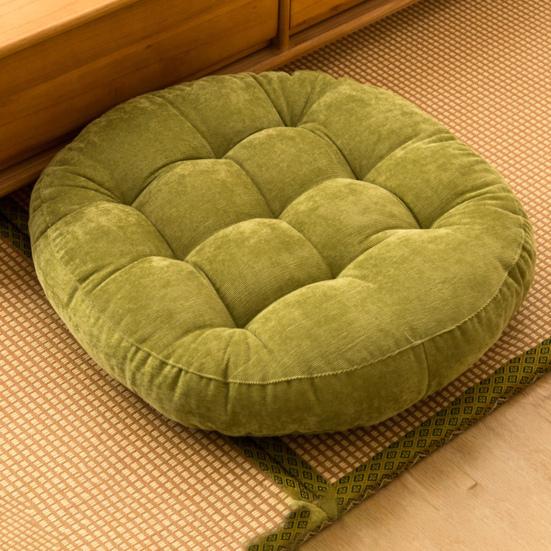 Tufted Seat Cushion Extra Thick High Elasticity Soft Round Solid Color Chair Tatami Sofa Floor Sitting Mat Pad Home Office Supplies