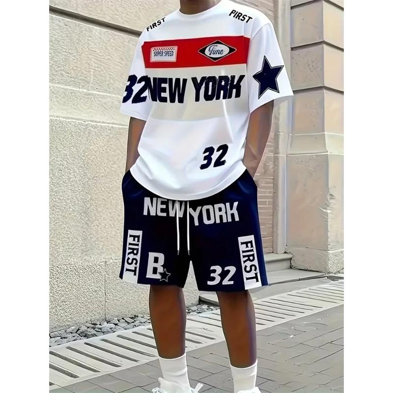 Simple Comfortable Suit Men's Print Fashion Sport Wear Men’s