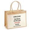 Beach Bag - PLANETEE - Jute with Pocket Cavalier It Doesn't Exist - Cotton - 43 X 33 Cm - Multicolored