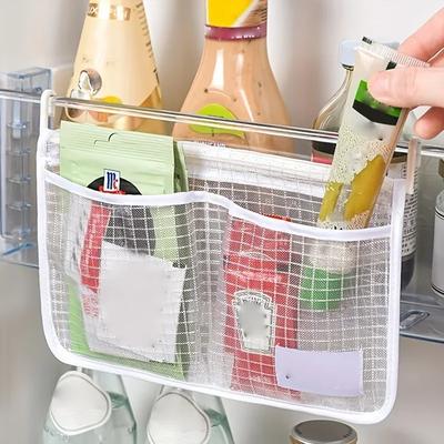 Kühlschranktür-Organizer-Set, Hängende Netzbeutel für den Kühlschrank für Küche, Aufbewahrungstasche für Haushaltskleinkram, Nur für kleine Gegenstände