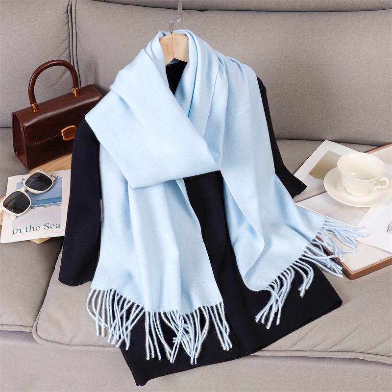 69 Colors Winter Scarf for Women Warm Cashmere Scarves Hijab Solid Lady Long Shawl Wrap Female Pashmina Bandana Poncho Stoles