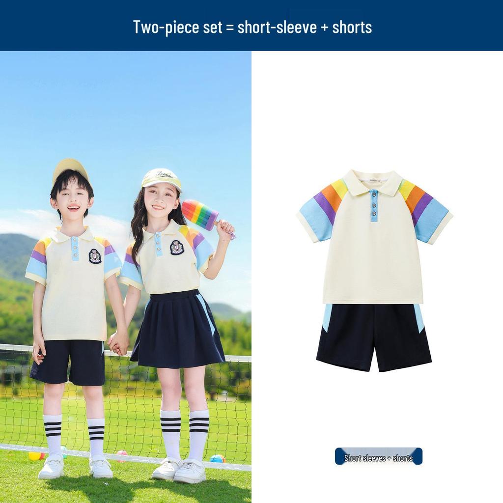 Summer Style Two-Piece Set: Kindergarten & Primary School Uniforms