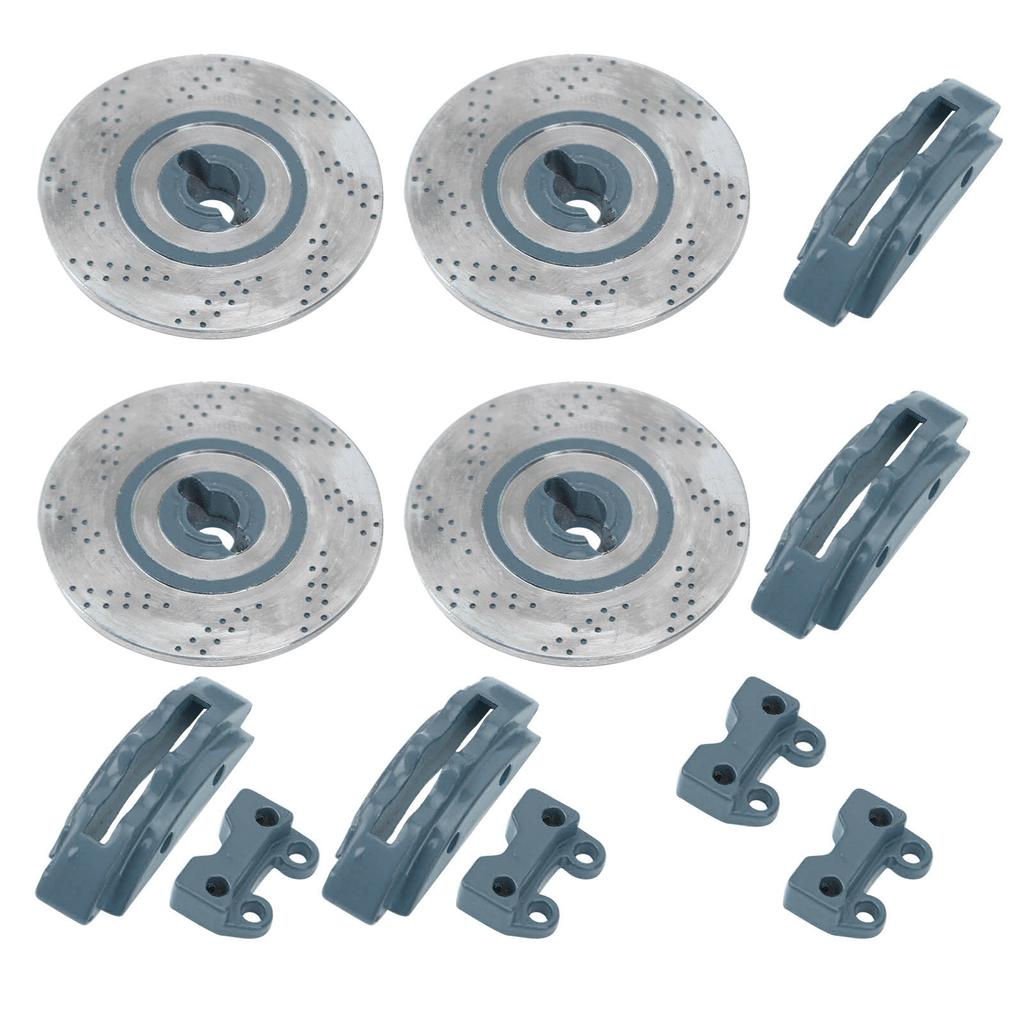 4Pcs Simulation Metal Brake Discs Calipers Fit for Traxxas TRX4 TRX6 1 10 RC Car PartsGray