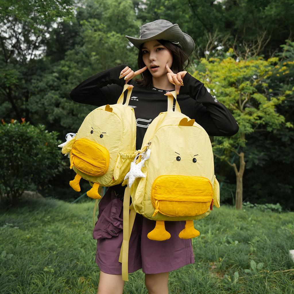 Schoolbag creative duck shape schoolbag trendy new Korean high value women's backpack large capacity cartoon backpack