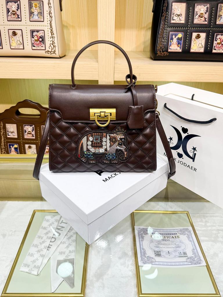 Luxurious Embroidered Elephant Tote Bag - 2026 Fashion, Large Capacity Handbag for Women