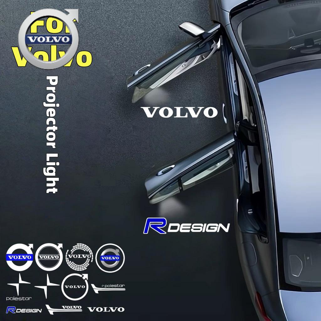 For Volvo S90For Volvo 2PCs Car Door Light LED Welcome Laser Projector Logo Lamp Backlight For Volvo Rdesign V50 S60 XC60 S40 XC40 XC90 V6 Ac