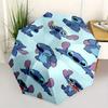 Stitch,Cute Automatic Folding Umbrella, 8 Ribs Portable Foldable Design, Best Choice for Business and Going Out, Birthday, Halloween, Christ