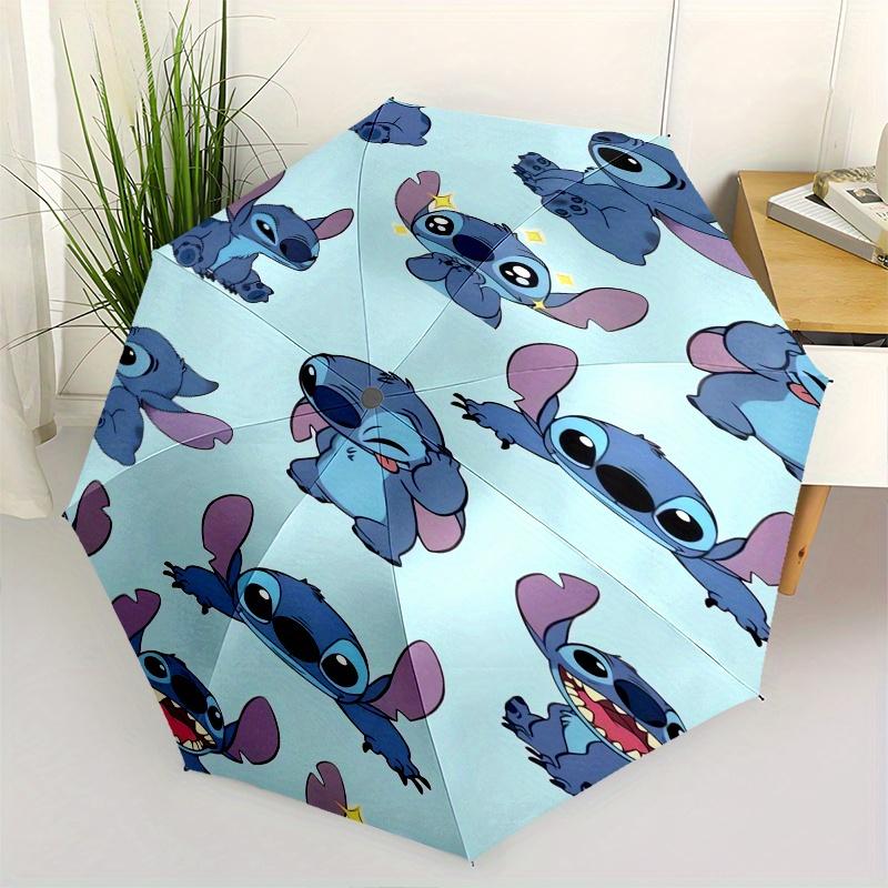 

Stitch,Cute Automatic folding umbrella, 8 ribs portable foldable design, best choice for business and going out, birthday, Halloween, Christ