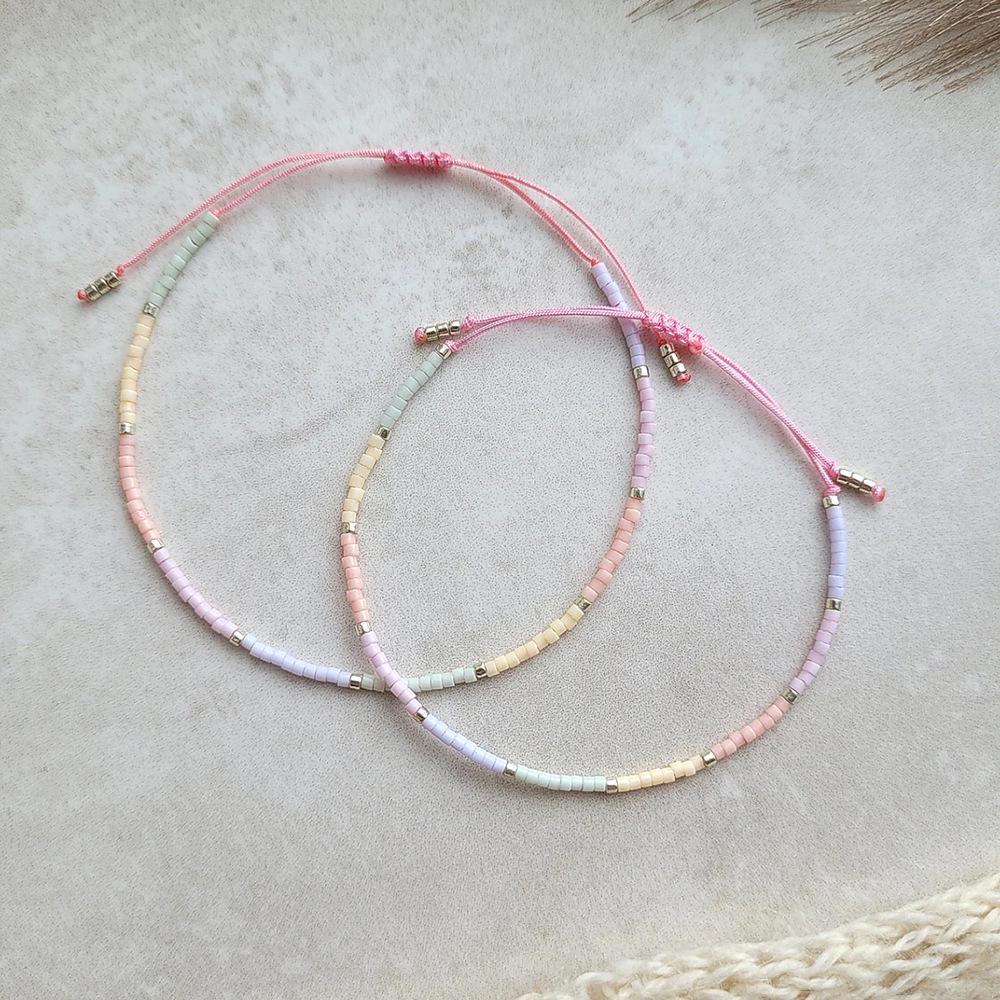 Handmade Color-Inspired Beaded Bracelet - Adjustable & Versatile for Daily Wear