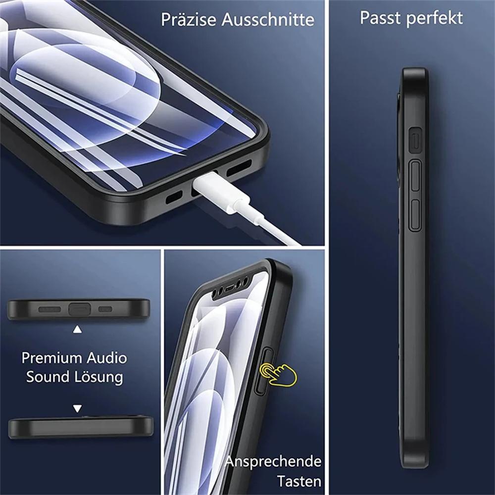 Funda For iPhone 16 Pro Max 360 Full Body Front Back Protective Phone Case For iPhone 15 14 Plus 13 12 11 Pro Max XR Clear Cover