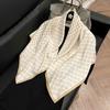 91Cm square scarf silk scarf women's new literary and fashion scarf accessories autumn and winter retro versatile shawl