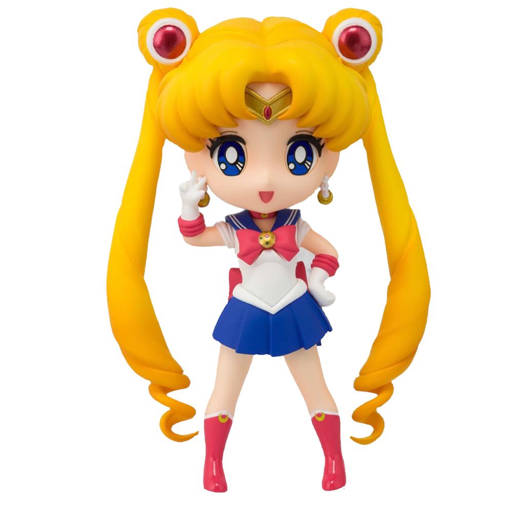 10CM Sailor Mini Moon Tsukino Usagi Sailor Moon Figure Anime Suit Desktop Golf Model Toy Gift Collection Ornaments Artwork PVC