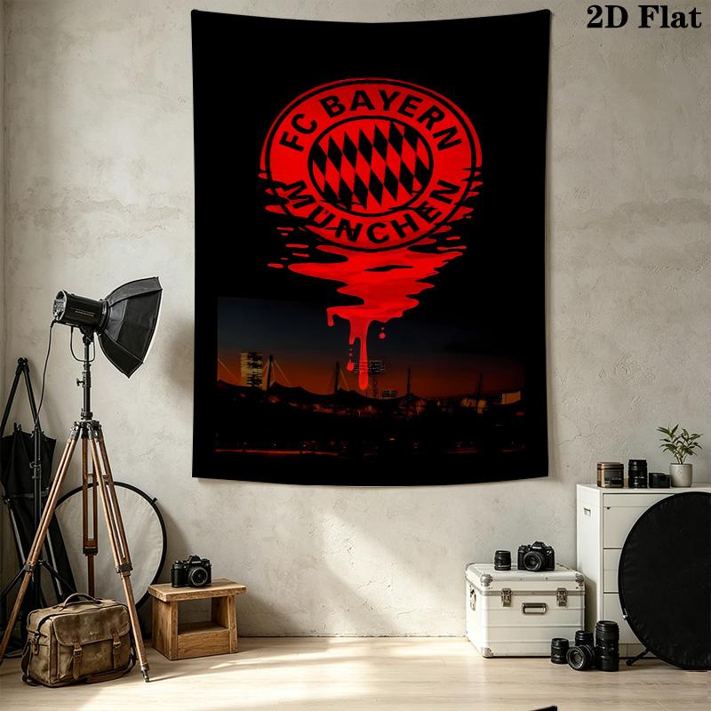 Fc Bayern Munich Wall Tapestry Aesthetic Wall Hanging Printed Fabric Blanket Decorative Tapestries For Bedroom Living Room Home Decor