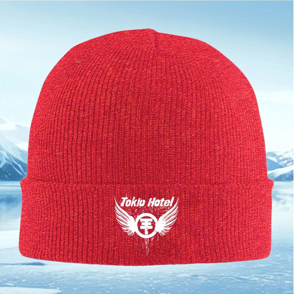 Wings Logo Band Tokio Hotel Unisex Women Unisex Knitted Hat Beanie Pullover Cap Winter Thermal Warm Christmas Outdoor Cycling Hikin