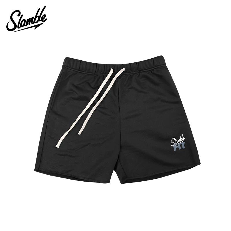 Slamble Summer Stretch Looped Pile Shorts Men s and Women s Pure Color All-Matching Sports Short-Length Pants Middle Pants Thin Fashion S