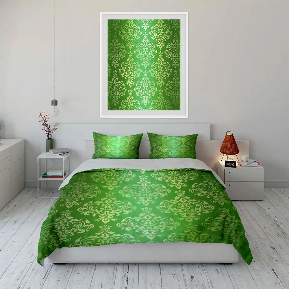 "Elegant Green Floral Decoration Set" Soft Comfortable Duvet Cover Bedding Set Included 1*Duvet Cover & 2*Pillowcases gift